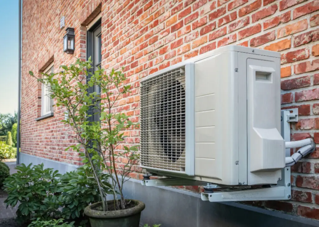 heat pump in operation