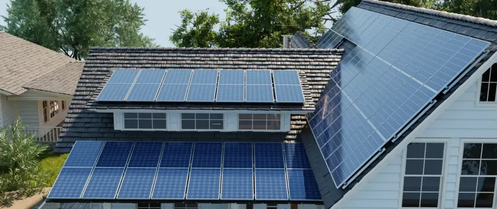 home solar panels on roof
